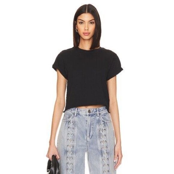 Free People x We The Free The Perfect Tee in Black NEW - Picture 2 of 8